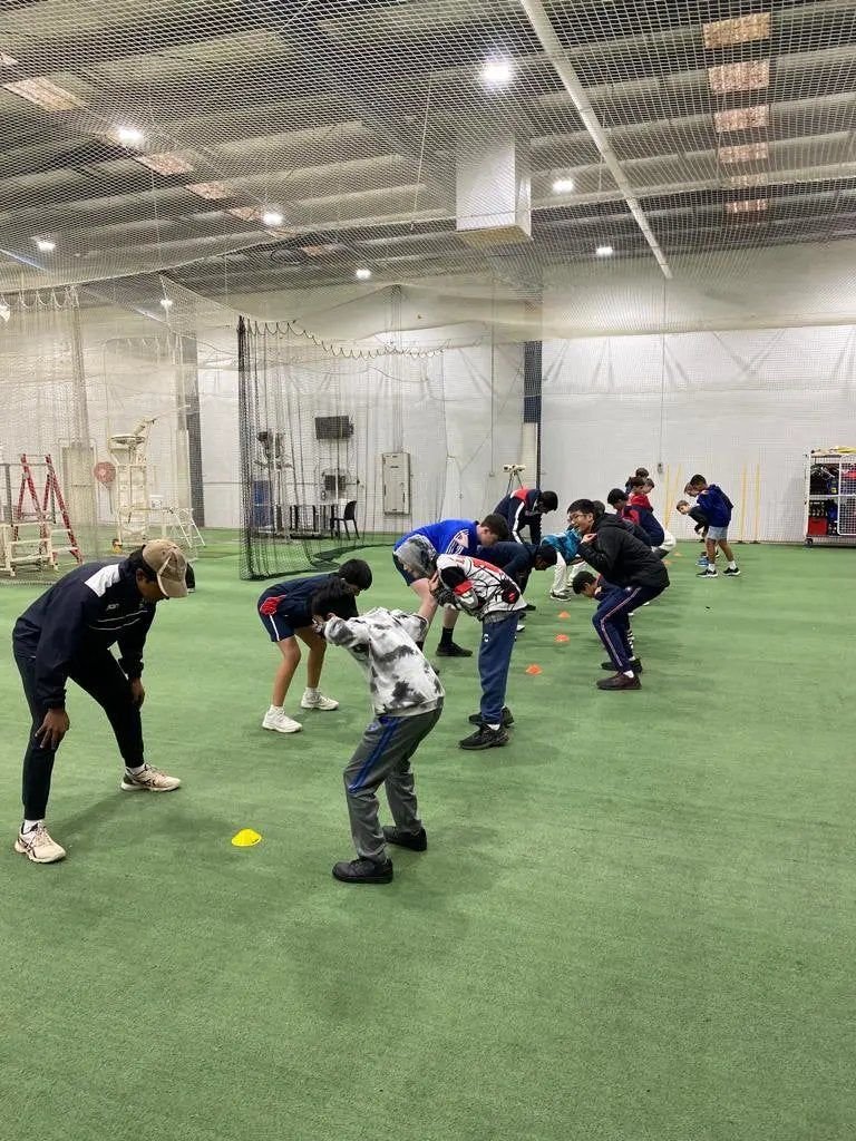 Players warming up together before training